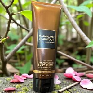 Mahogany Teakwood Ultimate Hydration Body Cream 8oz BBW Mens Shea Hyaluronic